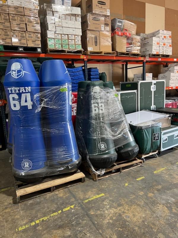 The gear is staged and ready for shipping to Mobile. Training camp starts July 18 for #MLFB season 1 and the #ARAttack