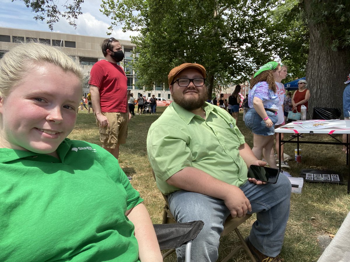 Outside tabling for abortion rights with the <a href="/IndGreenParty/">Indiana Green Party</a>