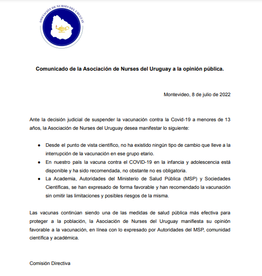 Asociación de Nurses del Uruguay (@nursesde) on Twitter photo 