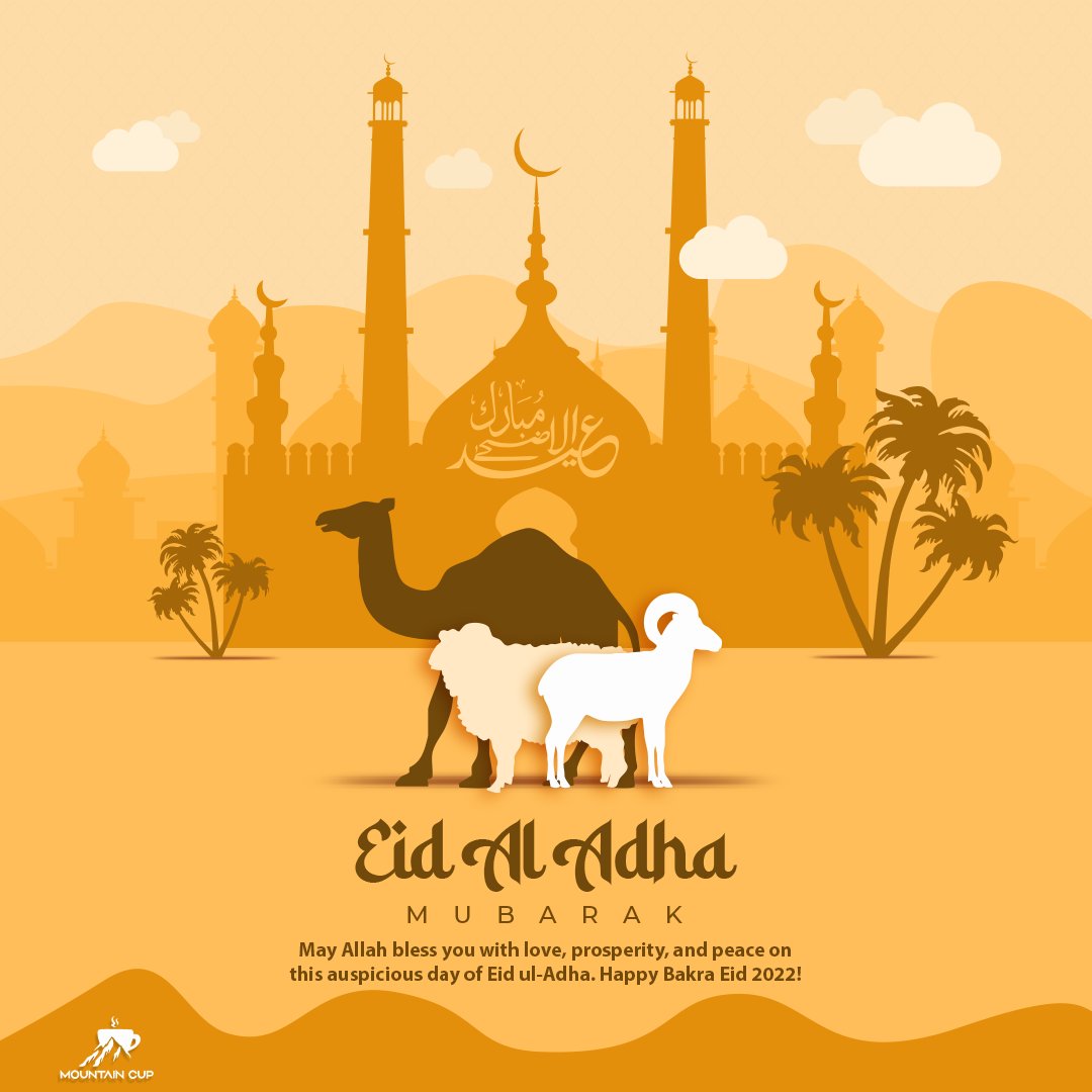 mountaincup1's tweet photo. May Allah bless you with love, prosperity, and peace on this auspicious day of #Eid ul-Adha. Happy #Bakra Eid 2022!
#mountaincup #cafe #hunza #qurbaneid #عيد_الاضحى https://t.co/itZLBHcZVE