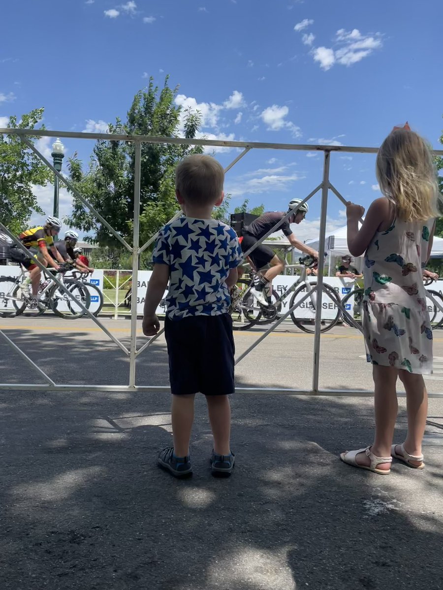 Taught the kids about bike races today at the first men’s race of the twilight criterium