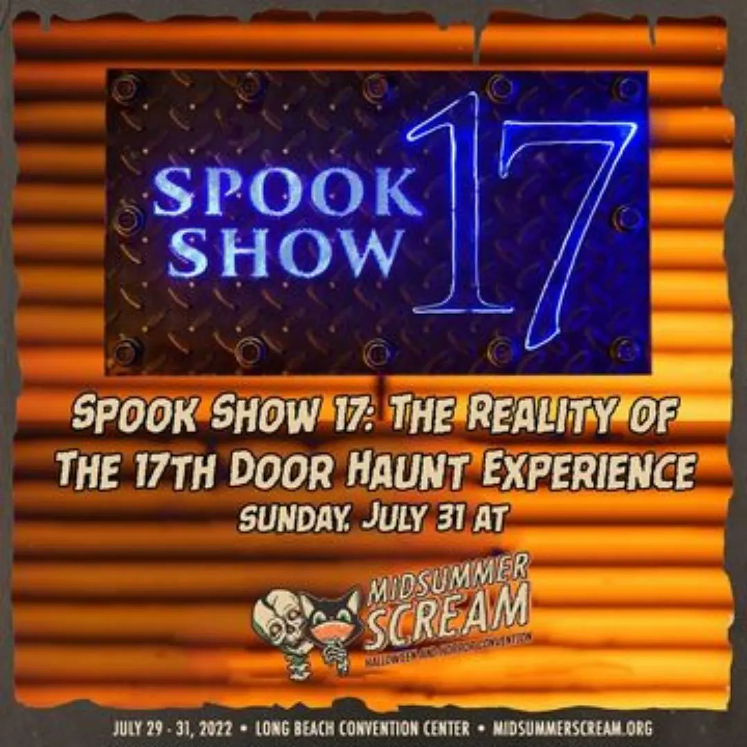 Actor4u2's tweet image. Anyone notice all the cameras at The 17th Door Haunt Experience the last couple years? (Yes, it was part of our waiver 😆) We’ll be screening a sneak peek of our new reality TV show Spook Show 17 at Midsummer Scream. Come say hi! #realitytv  #Season1  #17thdoor #hauntedhouse  #TV