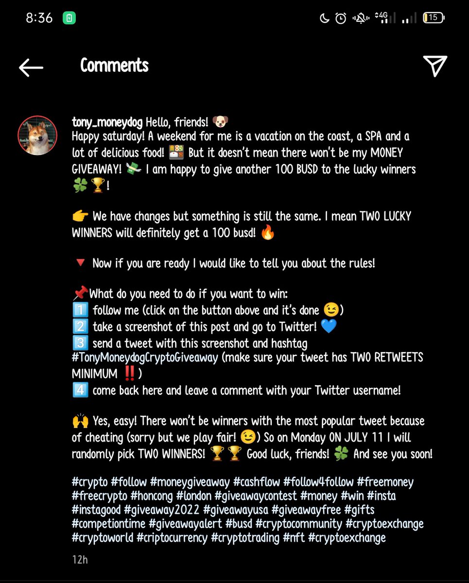 waanaabii04's tweet photo. #TonyMoneydogCryptoGiveaway https://t.co/J68nR7fQfl