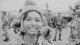 Indochina_War's tweet photo. Famous Cambodian singer Ros Serey Sothea during her service with the 1st Airborne Brigade, Khmer National Armed Forces. Phnom Penh, 1972. She disappeared during the Khmer Rouge years and is believed to be one of the many deaths from the Cambodian genocide https://t.co/f4bbm9kWiM