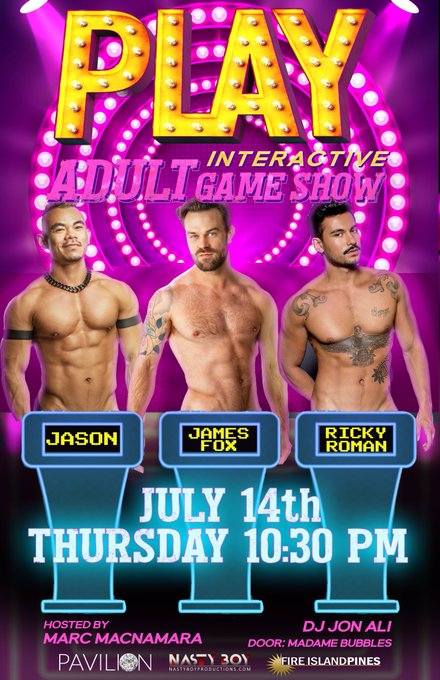 Who&rsquo;s gonna be in Fire Island this Thursday to see me, @defthatjason, and Ricky Roman? 😏😈 #FireIslandPines<a href="/tag/fireislandpines"class="tags"><span>#fireislandpines</span></a>