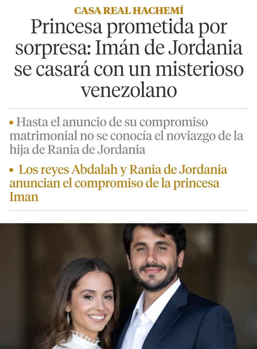 federiconiche_'s tweet photo. 🇯🇴☪️🇻🇪 || La Princesa Imán de Jordania al ser miembro de la Dinastía Hachemí es la generación 42 de descendientes directos de Mahoma, el Profeta del Islam. Eso significa que la siguiente generación del linaje de Mahoma será veneca. 100 likes y hago un hilo de la Dinastía Hachemí. https://t.co/qkQWrJRwZY