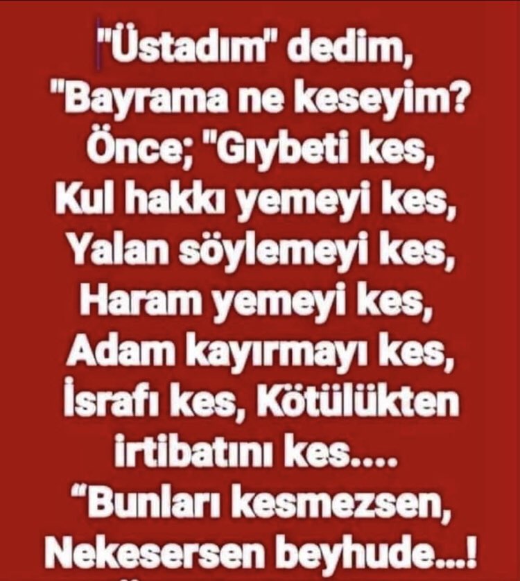 Hayırlı Bayramlar…