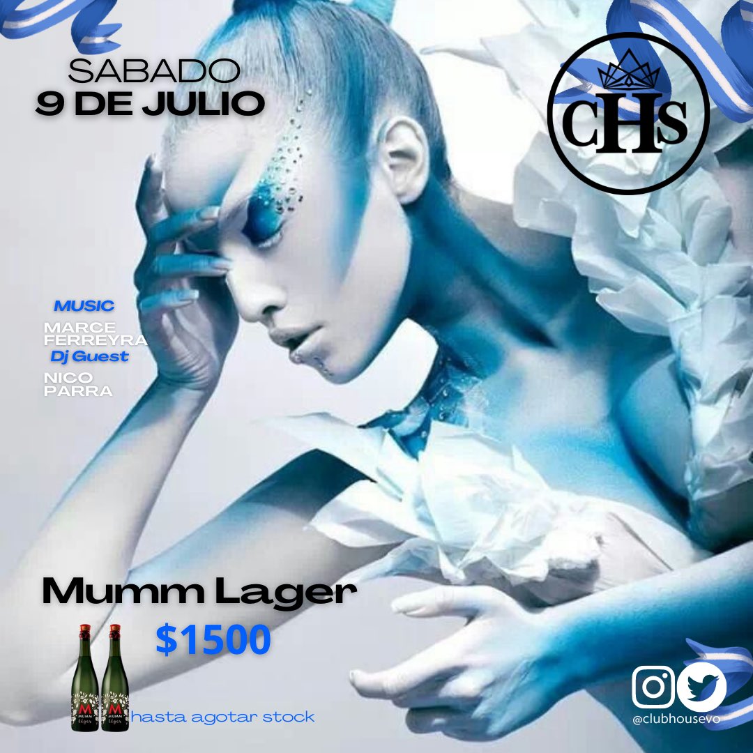 🇦🇷Sábado 9 de Julio🇦🇷
Hoy brindamos por la Patria🥂🇦🇷
🍾Mmmm Lager $1500🍾 hasta agotar stock.
Festejamos fuerte con <a href="/MarceFerreyraOK/">Marcelo Ferreyra 🎧</a> y Nico Parra Dj Guest🎧
La vamos a pasar lino, lindo 😎