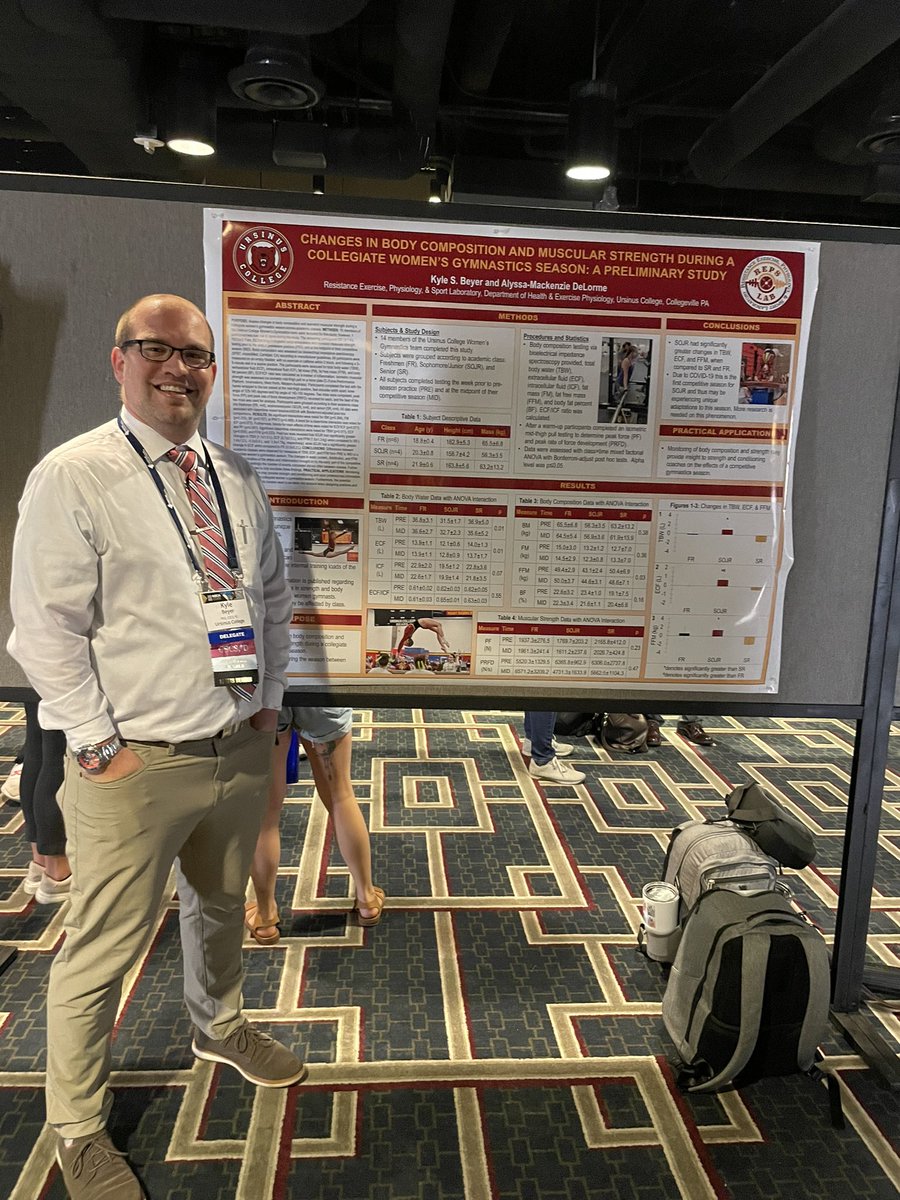 KyleBeyerPhD's tweet photo. Had a great time presenting some of our @UrsinusGym data out of @The_REPS_Lab at #NSCACon22!

Overall great conference reconnecting with friends, networking with new colleagues, and developing research ideas! https://t.co/ahQYKzmNU3