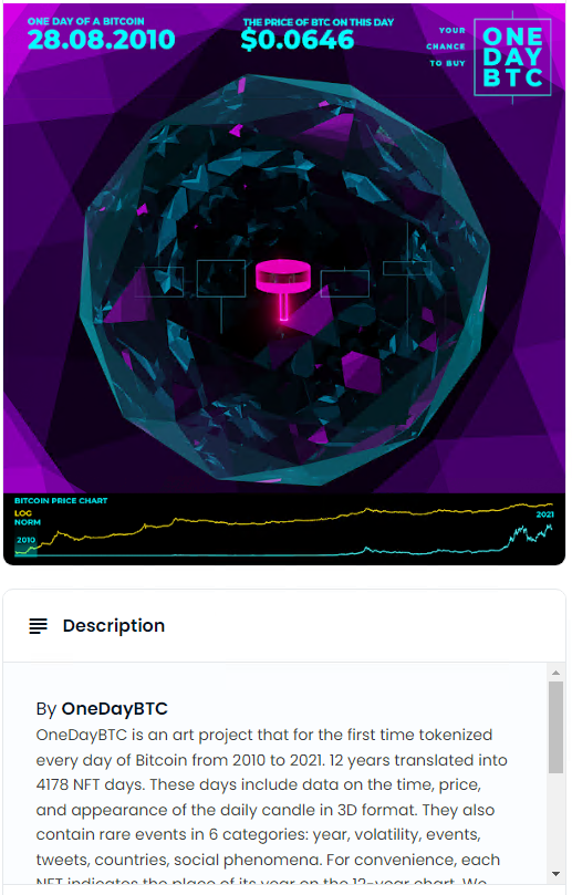 Mint continues!⚡️⚡️⚡️
Congratulations to the owner!🥉
New owner #44 - 29.08.2010 historical date of bitcoin wrapped in NFT OneDayBTC🚀

Go! FreeMints - onedaybtc.io

opensea.io/assets/ethereu…

#MintingNow #onedaybtc #nft #NFTs #Bitcoin #NFTMarketplace #NFTMint #FreeMints