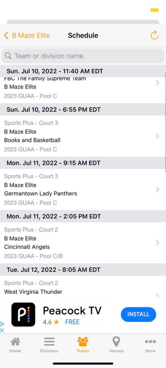 Here is my schedule for GUAA Session II/UA Rise Session I