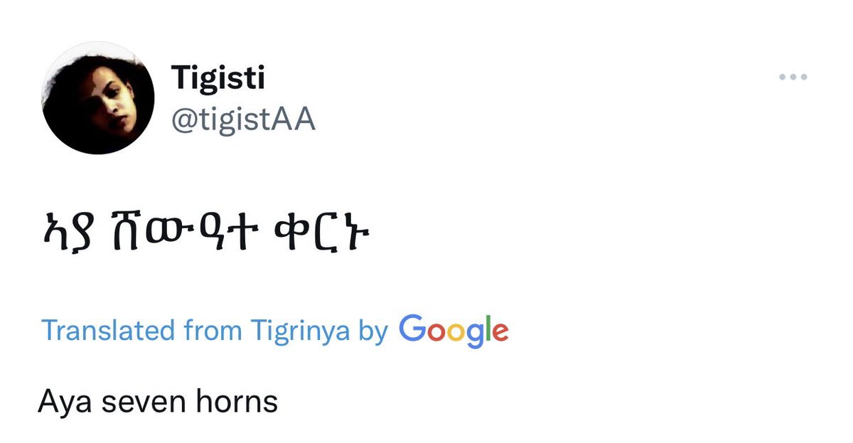 TesfaTigray's tweet photo. @tigistAA The translation is wild 😁 https://t.co/nU3vDlFwLI