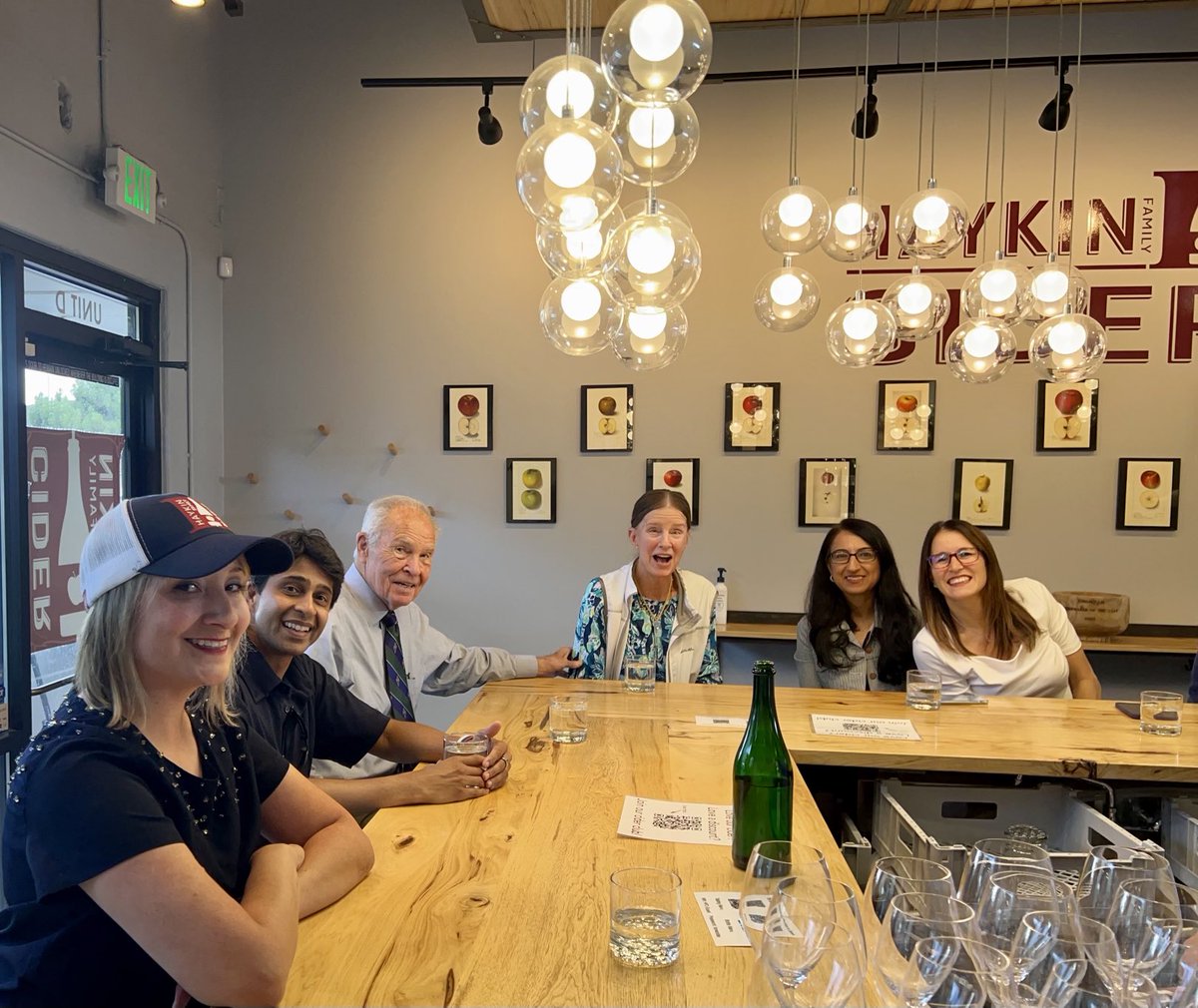Fun times with ⁦<a href="/AOA_society/">Alpha Omega Alpha</a>⁩ ⁦<a href="/HaykinCider/">Haykin Family Cider</a>⁩ 🍷 work all day 🙌🏼 chill time now ⁦<a href="/alecaclark/">Alexandra Clark</a>⁩ ⁦⁦<a href="/joshuadhartzell/">Josh Hartzell, MD, MS-HPEd</a>⁩ ⁦<a href="/FbMesfin/">Fassil B. Mesfin, MD, PhD, FAANS</a>⁩ <a href="/kshah74/">Kaushal Shah</a>
