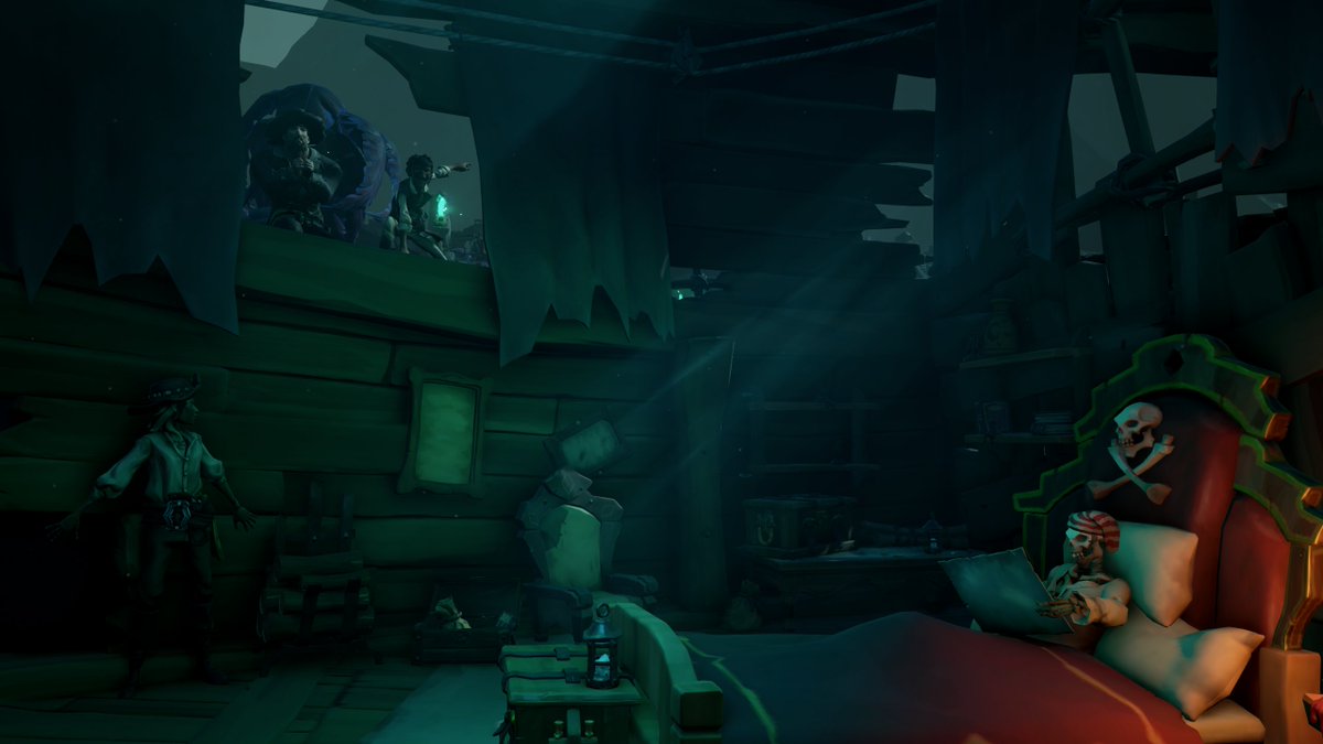yesgota's tweet photo. He's already dead... Is it really worth it? (But I wonder where that map leads to...)

#SoTShot @SeaOfThieves https://t.co/8cPud4WbCi