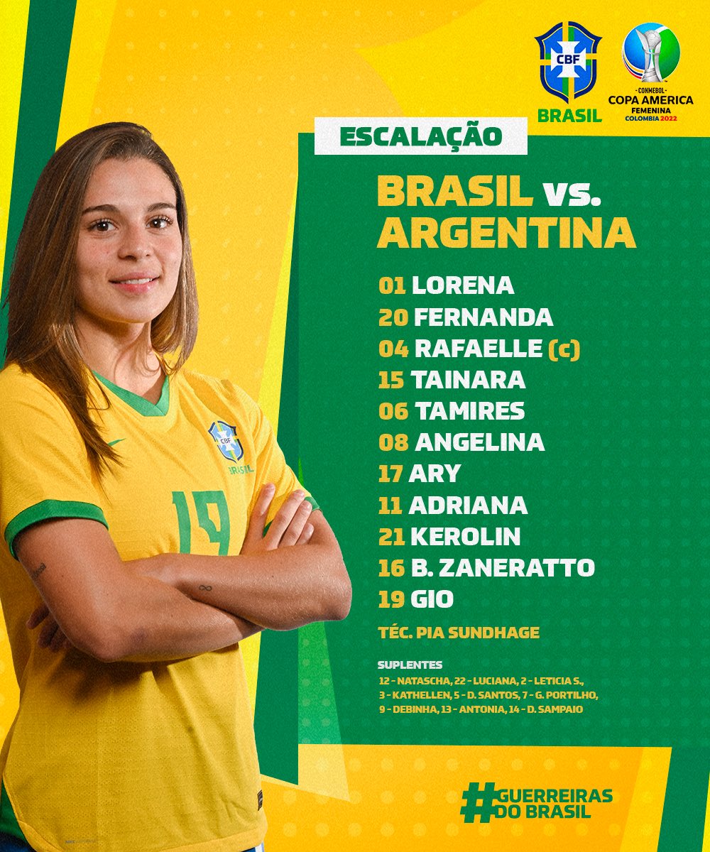 Seleção Feminina de Futebol on X: Hoje tem #GuerreirasDoBrasil em