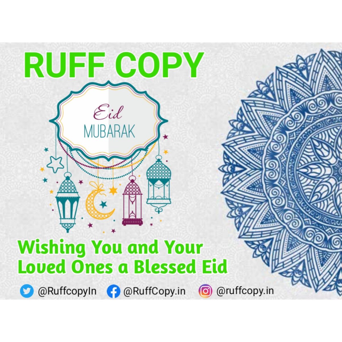 Ruffcopy.in
Wishing You and Your Loved Ones a Blessed "Eid"
(Team ruffcopy)
(Ruffcopy Apki Khushiyo Ki Kitab)
#ruffcopy #ruffcopyin #Ruffcopy 
#educationministryofindia #aimtoinnovate #innogical #ministryofeducation
R.S.V.P
<a href="/NikhilSa_CMO/">NikhilSaini</a>