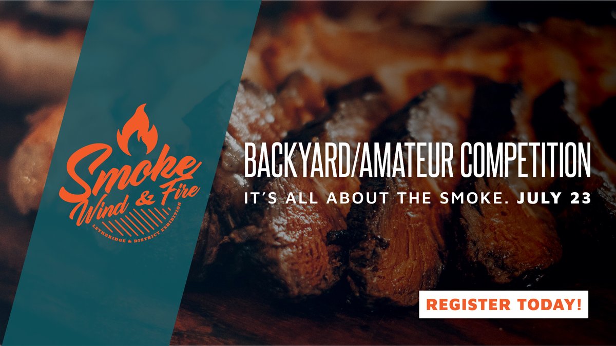 ExciteLeth's tweet photo. Compete against the top backyard BBQ grillers at Smoke, Wind and Fire presented by Alberta Pork on July 23 in the Backyard/Amateur Competition 🥩 🍖!

Only 6 spots remain to register for the Backyard/Amateur Competition!

Visit ➡️ https://t.co/pt60nsGA02

#yql https://t.co/oRPRK9YgAt