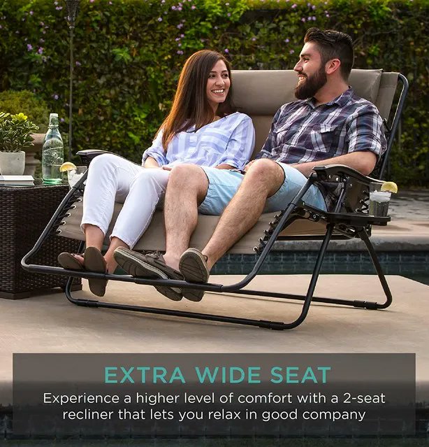 BigManChair's tweet photo. Share the 2 person gravity chair. #zerogravitychair #patiochair #outdoorchair https://t.co/7Dmu1vBHux https://t.co/7xbaA9QleL