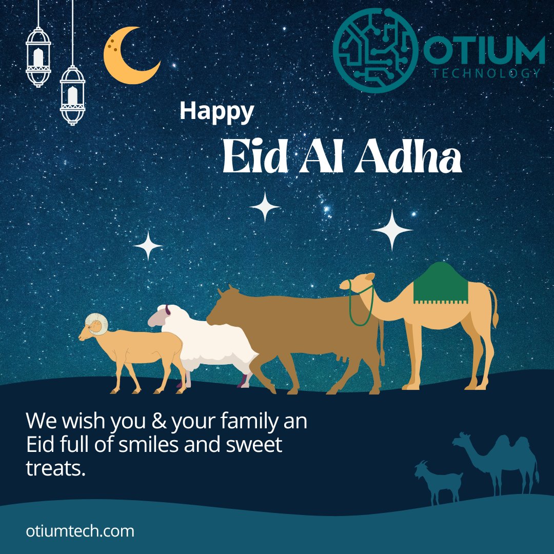 OtiumTech's tweet image. Eid Ul Adha is a day to reflect upon our deeds and give back to the poor and deprived. May our sacrifices be accepted by Allah. May you feel the holy presence of Allah in your homes this Eid. Eid Mubarak!

#eiduladha #EidMubarak #donate