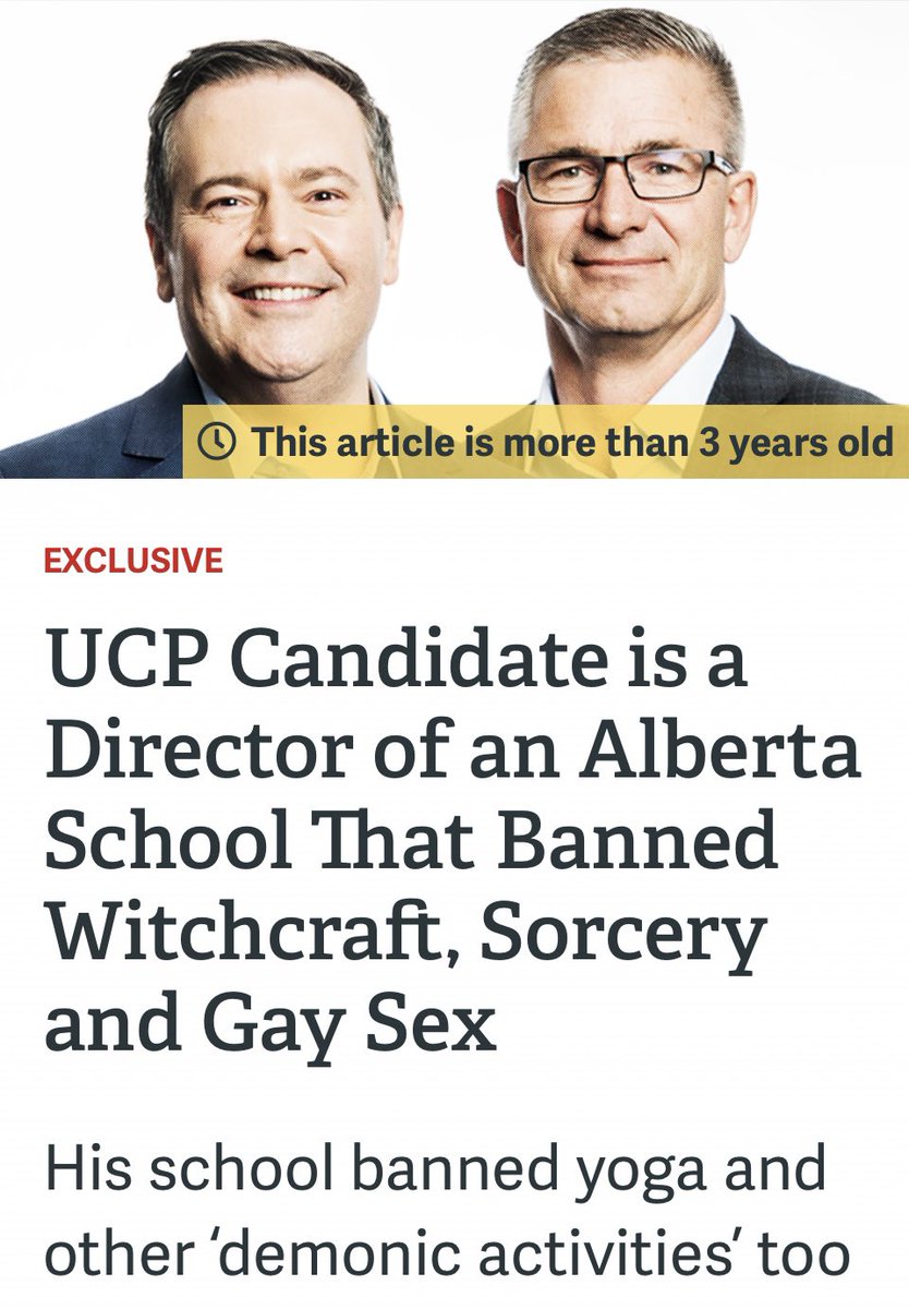 LukaszukAB's tweet photo. .@ABDanielleSmith and @TravisToewsUCP are UCP’s two leading leadership candidates. They want to be Alberta’s premiers. 
One wants to feed expired meat to the homeless and the other one banned yoga, gay sex, witchcraft and sorcery. Otherwise, all’s good.
#ableg #abpoli #UCP https://t.co/MM8gMqtgp4