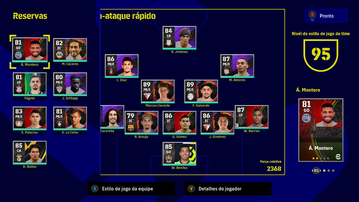 92marcio_'s tweet photo. Tô na QUARTA DIVISÃO, pode parecer pouco, mas é preciso matar um leão por dia e passar raiva com os players de jogadores especiais e muito apelões... Meu time (hablas?) ta upado mas não tem nenhuma cartinha especial... @LigaMasterOff @PesMasterLiga https://t.co/KoY8CFkIEd