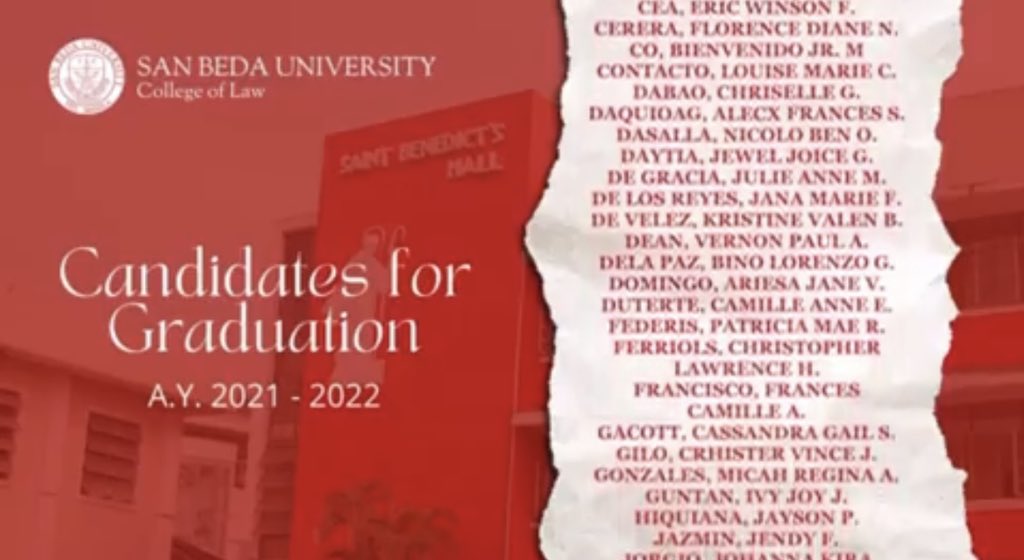 beeyotchWP's tweet photo. Ariesa Jane V. Domingo
Juris Doctor
San Beda University College of Law https://t.co/E9NXxRHFwt