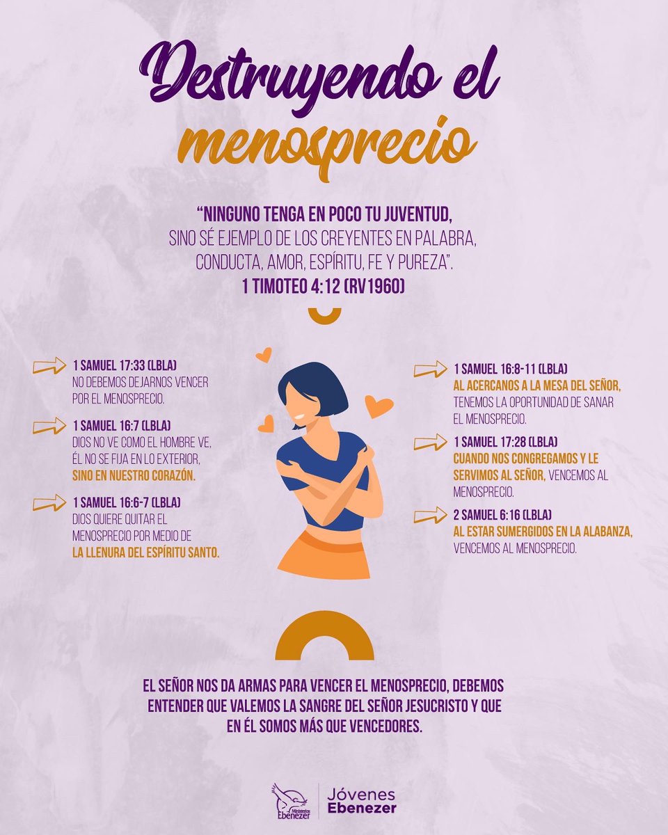 ebenezerjovenes's tweet photo. El Señor quiere usarte como vaso útil en sus manos, no te menosprecies. #Rhema #JóvenesEbenezer #LaBibliaPalabraInfalible https://t.co/AUPZXRPMvv