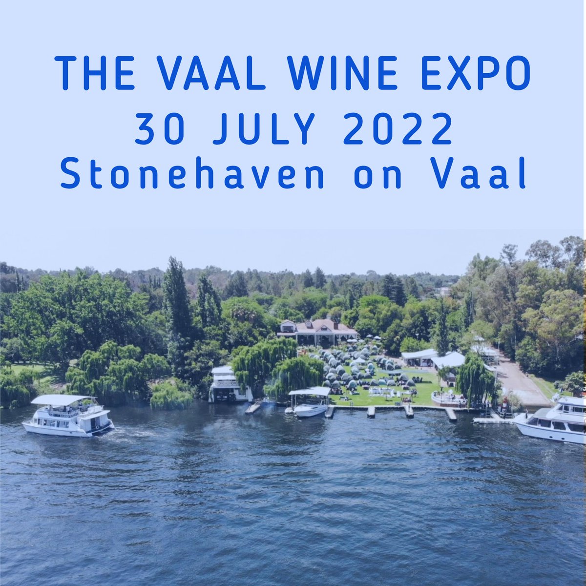 This is where it's all happening on Saturday 30 July!🍷
Bought your #VaalWineExpo tickets yet?

Taste 300+ #wines &amp; get a FREE 30min luxury river #cruise OR a FREE R50 meal voucher with your entry ticket.

Get tickets #WebTickets: bit.ly/3xPTRwo
No tickets on the day!
