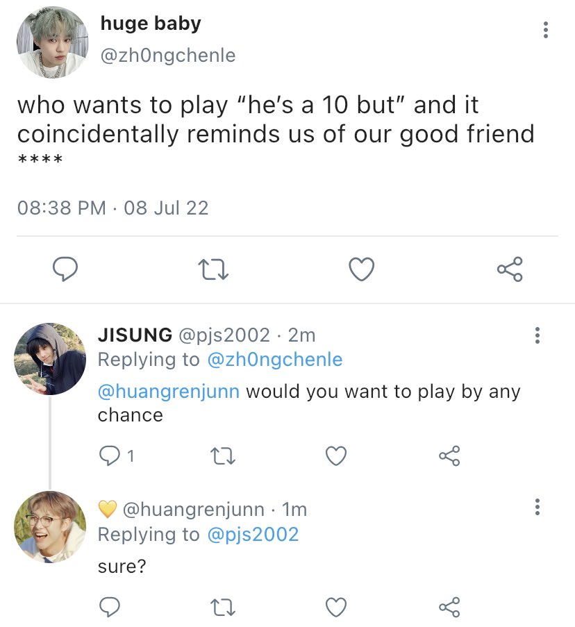vvjeno's tweet photo. noren mini au

chenji does the ‘he’s a 10’ trend with jeno to show him that renjun does like him back (despite a few of his questionable habits) https://t.co/sHvHSSf1tI