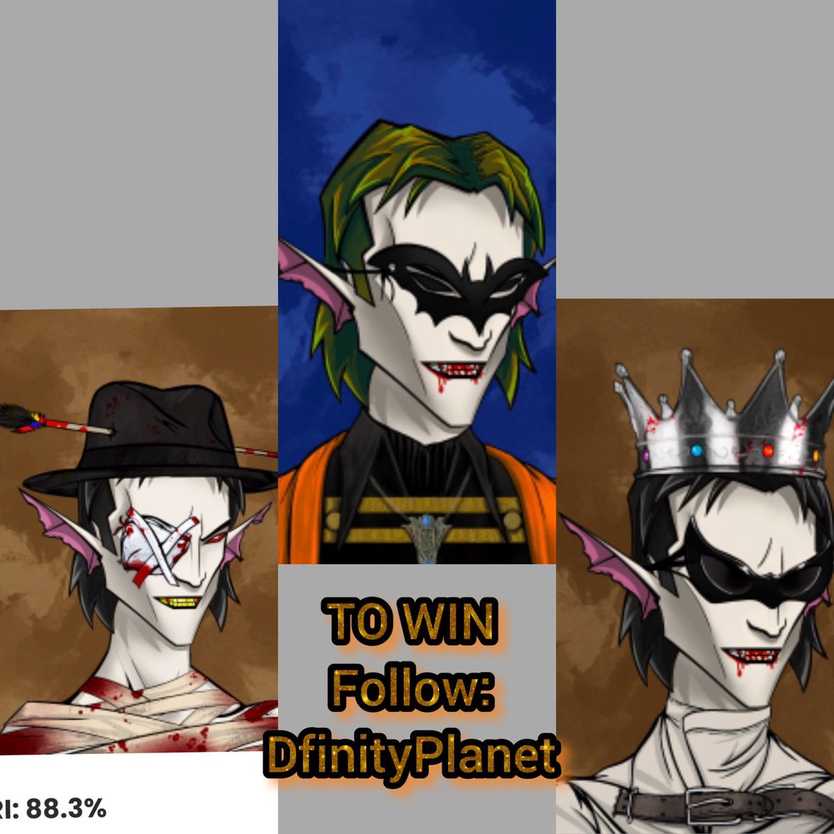 #DFINITYPLANET is giving away✨3️⃣<a href="/IVCNFT/">Infernal Vampire Colony</a> to our community 🎉

Rules: 
 1💠 Follow @DFINITYPLANET 
2💠 ❤ &amp; RT
3💠 Tag 3 friends

⏲️ Ends in 72hrs
   #icp #Dfinity #NFT  #NFTGiveaway #NFTCommunity #Giveaway