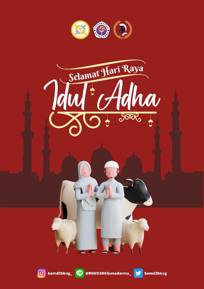 [ HARI RAYA IDUL ADHA ]

Hari Raya Idul Adha dirayakan setiap tanggal 10 Dzulhijjah dengan sebutan lain ‘Hari Raya Haji’, dimana pada waktu tersebut kaum muslimin sedang menunaikan haji dan melaksanakan wukuf di Arafah.

Selamat Hari Raya Idul Adha 1443 H ✨
