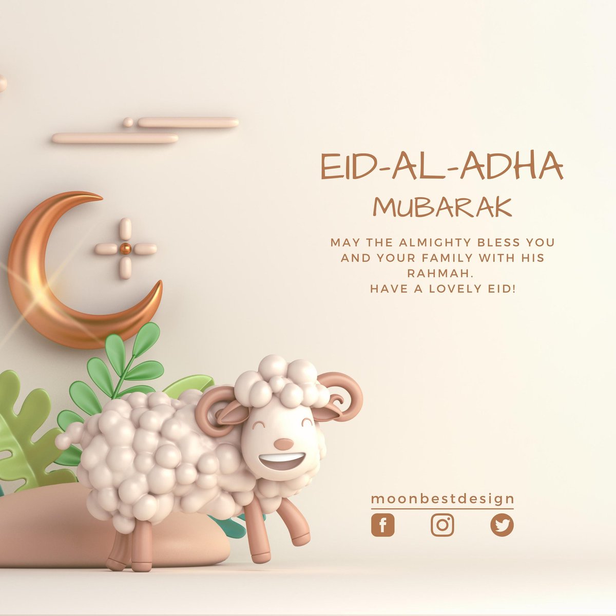 MoonBestDesign's tweet photo. Eid-ul-Adha Mubarak

Best wishes to all of my friends.
#eiduladha2022 #Eid #moonbestdesign #sujon10khan
#graphiccontent #illustration
#good

⚠️DM me☢️
💌Gmail: moonbestdesign@gmail.com
🔕WA: +880 190 320 2212
📲WA: https://t.co/kHPoHwCRWD

🔰All in one 
https://t.co/p63xGigyMm https://t.co/wCcP7VyJlA