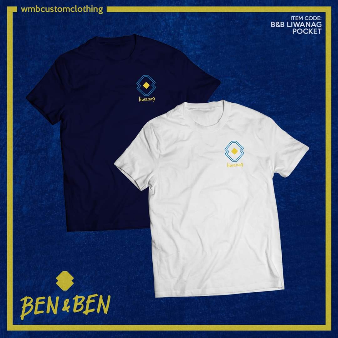 wmbcustoms's tweet photo. Here's our Ben &amp; Ben collection dedicated to all LIWANAG 💛💙

Available for pre-order here and on our Facebook page 😊 We'll be uploading all merch on Shopee &amp; Lazada by Monday.

#Pullover #Tshirt #Totebag #Cap #Lanyard #Merch #WMBClothing https://t.co/l6A9a3tsQz