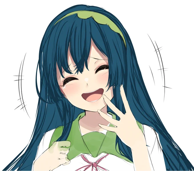可愛い子の笑い顔を描いて気持ちを落ち着かせる 
