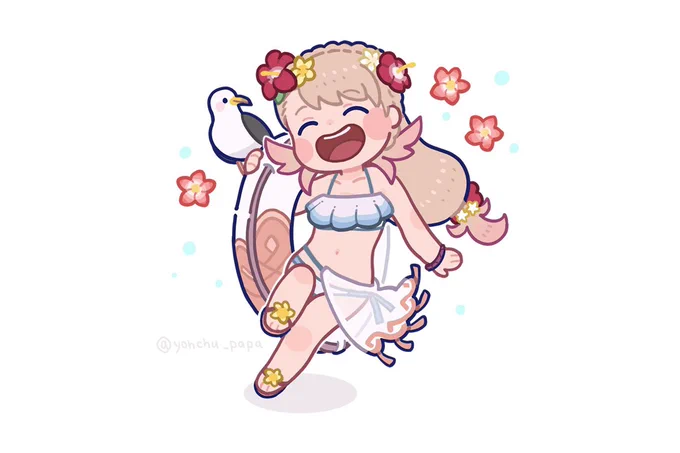ふわふわの水着シャロン(捏造)
いつかサイファ版も描いてみたいなあ🌺 