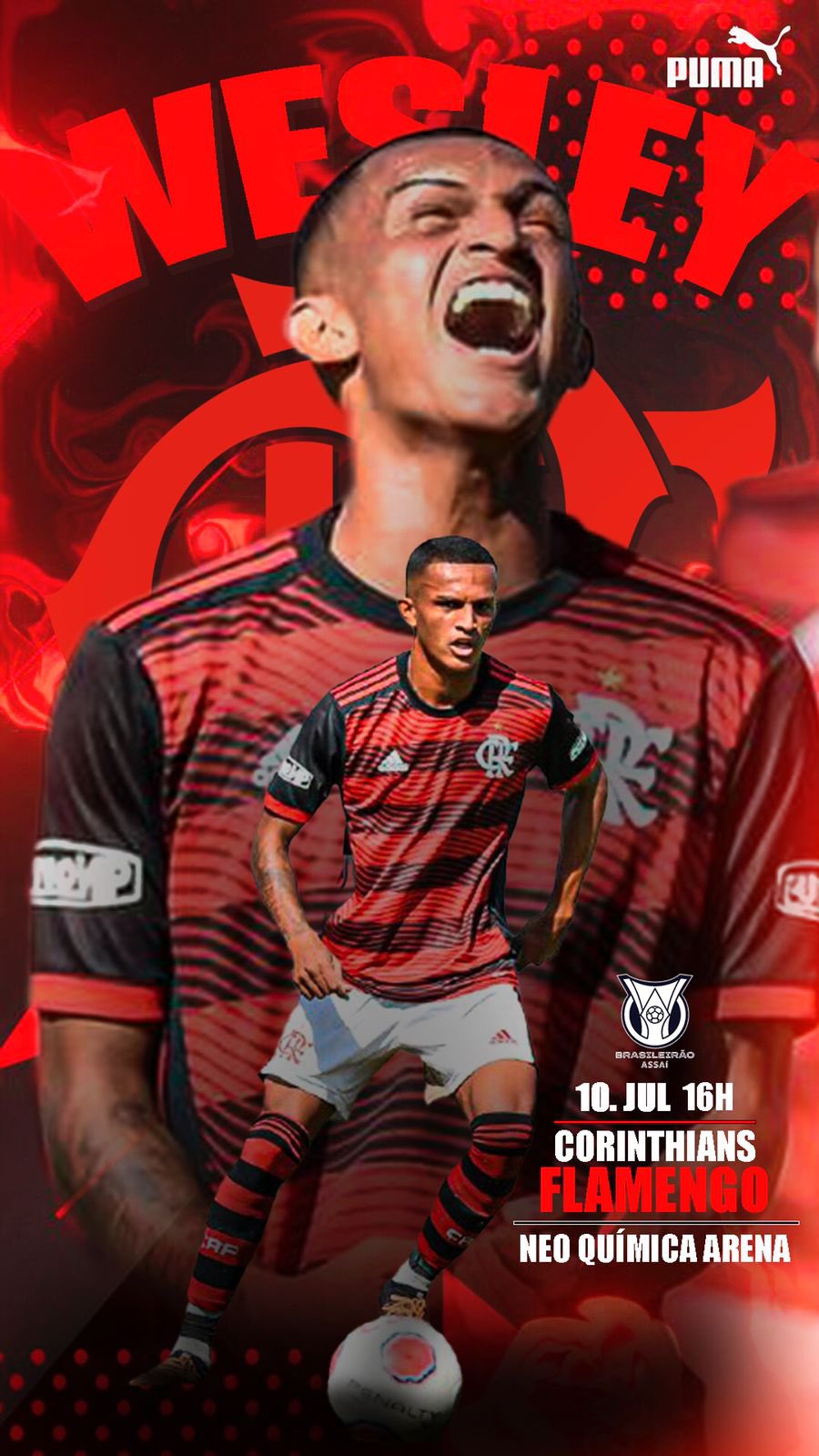 Da ajuda de custo de R$ 200 no Tubarão-SC a destaque no Flamengo: conheça  Wesley, uma das armas do time para a Copinha, Coluna do Venê