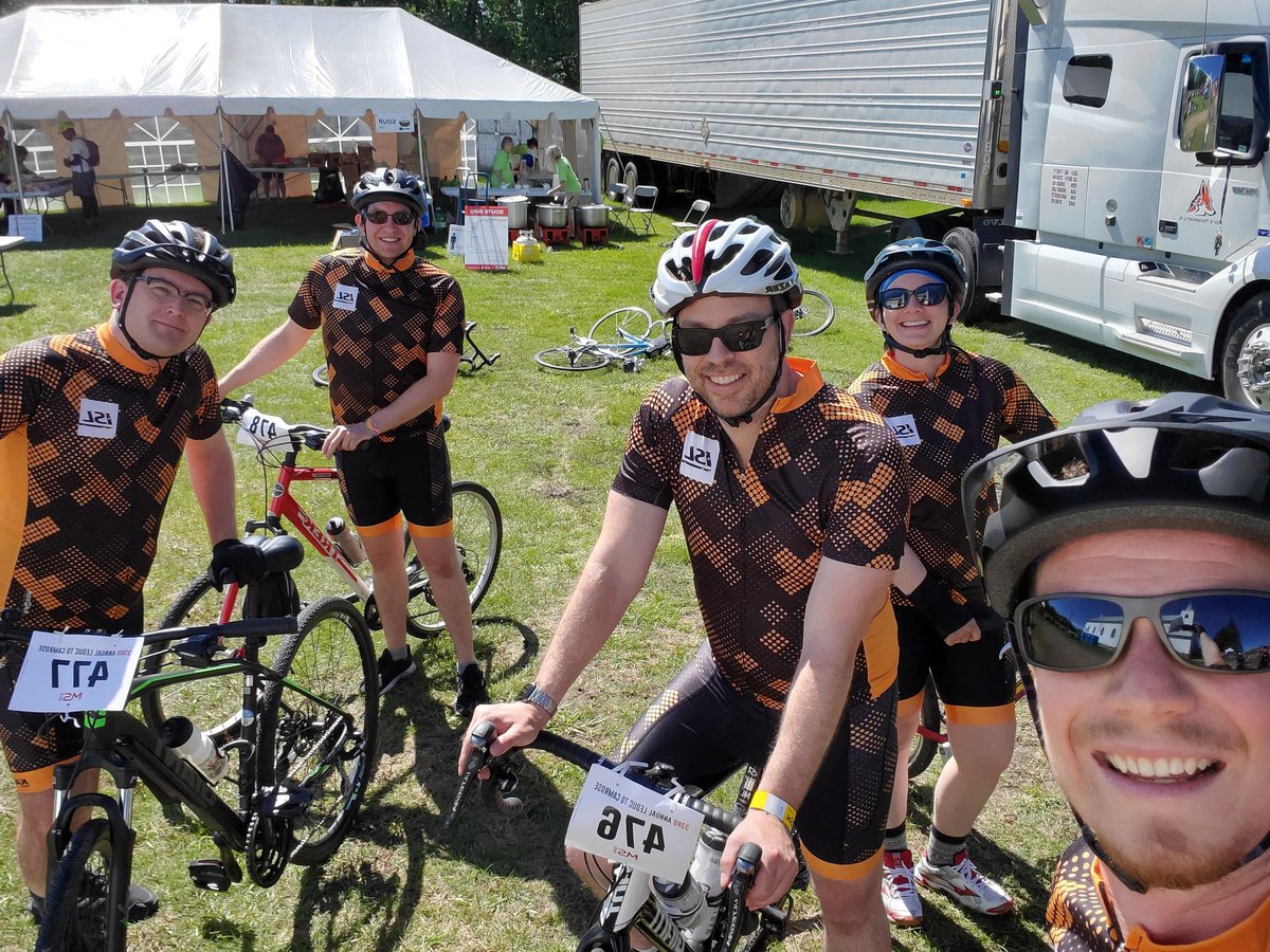 mboily's tweet photo. Day one of the MS Bike done, with Team ISL!! #ISLlife https://t.co/Fv5HUfNp9b