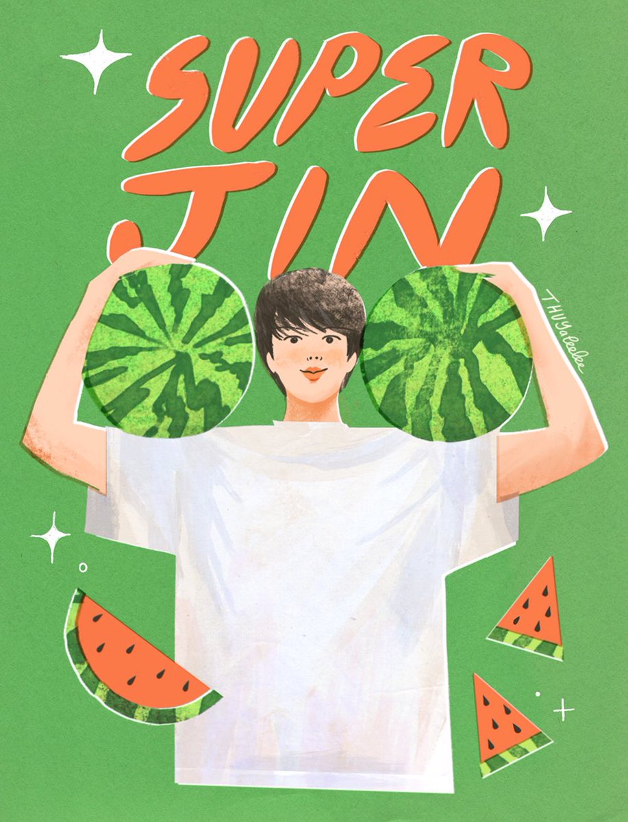 watermelon fruit solo food shirt white shirt black hair  illustration images