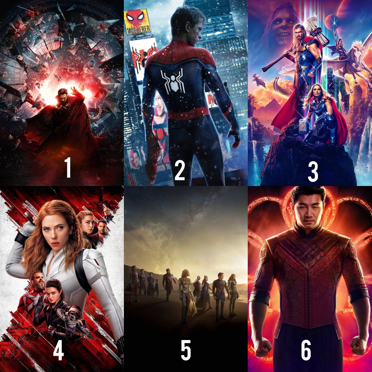 MarvelDato's tweet photo. Luego de haber visto Thor Love and Thunder, así queda mi ranking de películas de la fase 4 de Marvel Studios:

¿Cómo es el tuyo?
#ThorLoveAndThunder https://t.co/jQl8baA9f1