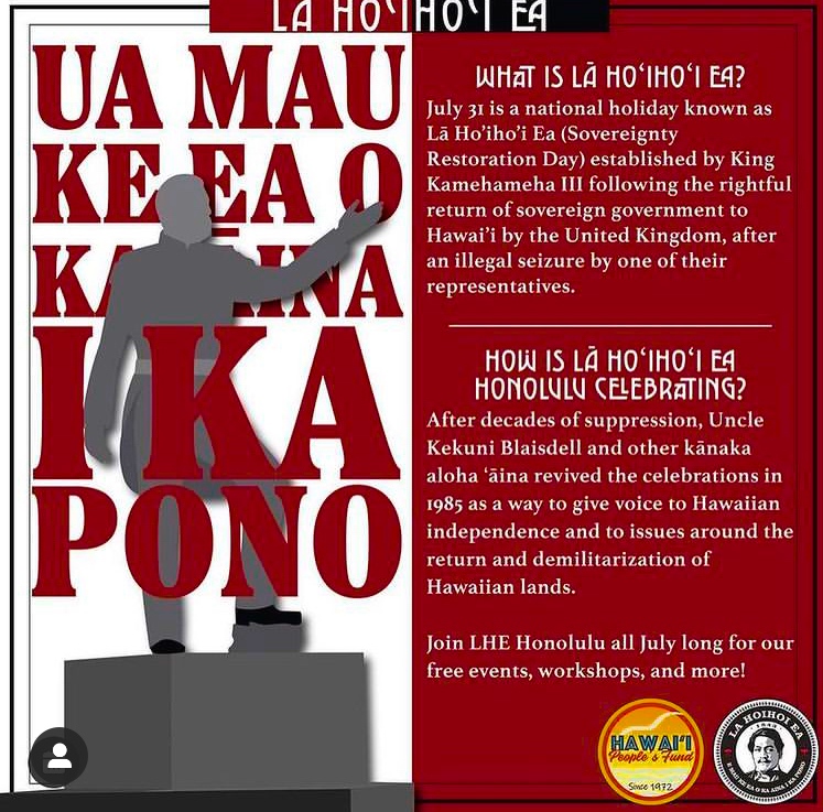 FreeHawaii's tweet photo. LA HO`IHO`I EA 2022 - SUNDAY JULY 31ST - THOMAS SQUARE IN HONOLULU - BE THERE - https://t.co/uORTNegsRw
#LaHoiHoiEa #ThomasSquare #FreeHawaii #HawaiianKingdomHoliday https://t.co/j4oNoWZ5DT