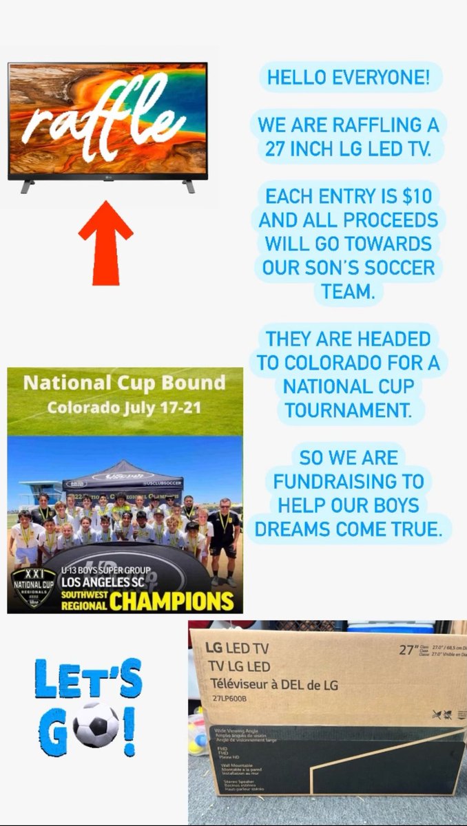 Tony_G67's tweet photo. @ericspillman Hey Eric, don't know if it's too late but we are having a fund raising event tomorrow in Azusa. Our Elite 64 Los Angeles Soccer Club Boys are heading to Colorado next week representing So Cal playing some of the best teams in the Nation in the 2022 National Cup. https://t.co/1gHo9u1FoJ