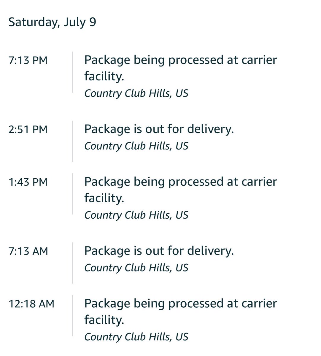 erikqme's tweet photo. @AmazonHelp I received a follow up email stating it would be delivered by 10pm today. But it has since returned to the facility. 😂😂 So much for that. Like I said, @amazon has gotten so big that one hand doesn’t know what the other is doing. https://t.co/kHn8UnSrWQ