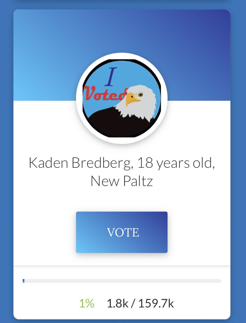 Austen's tweet photo. Ulster County in New York is running a contest for students to design the “I Voted” sticker. The winner will be distributed to all participants in the next election.

The contest is decided by popular vote and takes place entirely online.

You’ll never guess what happened next. https://t.co/unO1MpHDiu