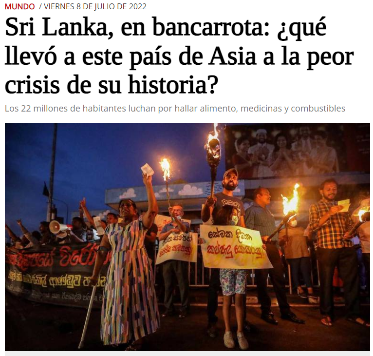 themessage102's tweet photo. Sri Lanka está “en bancarrota”, admitió el primer ministro Ranil Wickremesinghe cuando el país atraviesa su peor crisis económica desde la independencia en 1948, que ha llevado a una situación de violencia que se ha reflejado en violentas protestas. https://t.co/EOsh0BRuSk