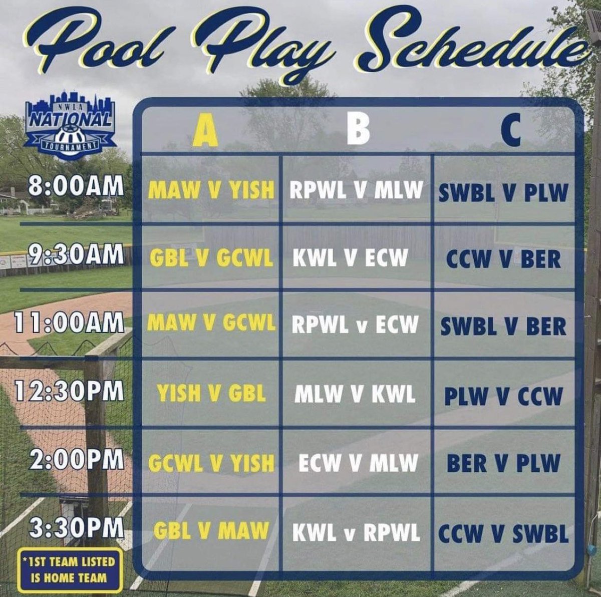 EXCLUSIVE: We have obtained the Pool play schedule. <a href="/NWLALiveStream/">NWLA Tournament Stream</a> streaming schedule will be posted soon. In the meantime here is the pool play schedule that was on NWLA Tournament Facebook for about 6 hours.