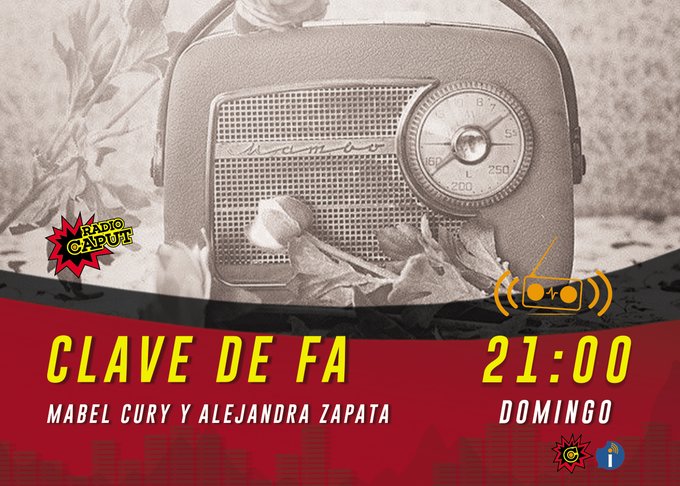 caputradio's tweet photo. 👉 #AHORA
➡️ Ya empieza Clave de Fa, con canciones, poesías e invitados de lujo por Radio Caput.
Escuchalo acá!
💥 https://t.co/b9pt0UJ2LS 👈
✅ #ClaveDeFa | Domingos21hs
🎙️Conducen: #MabelCury y #AlejandraZapata https://t.co/UB5Nbbc2WJ