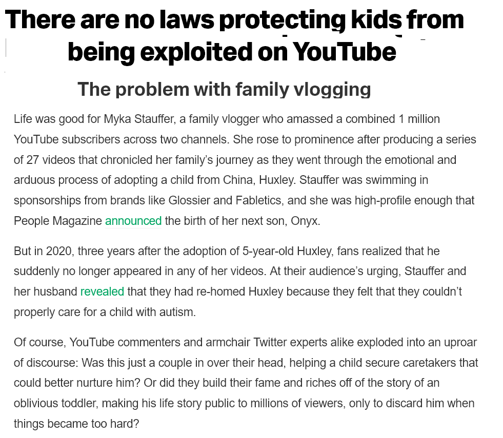 BrandiSaari's tweet photo. Why are #adopt kids are be use to make money on you-tube. The reason why they was Adopt to have a safe home. 
Some these Kids are under age. Your exposed them danger or risk for money.  They should be leading a normal life. Not a internet Life.
#CrazyMiddles  #Crazypieces https://t.co/EQzuCIubjJ