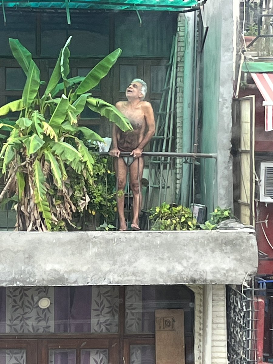 Every morning I have to see this sight and listen to his loud chants and abuses. <a href="/DelhiPolice/">Delhi Police</a> can you not take action? I am fed up and can’t go to my own balcony!