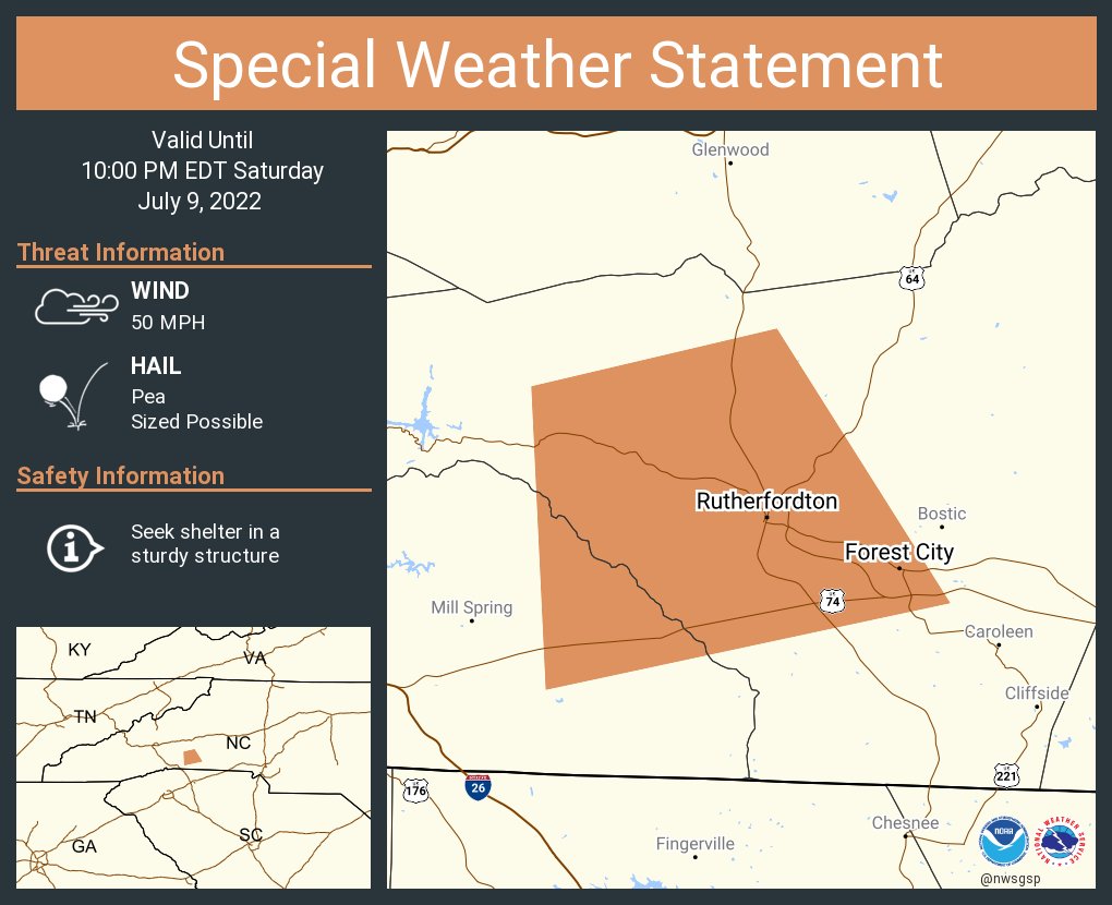 NWS GSP on Twitter "A special weather statement has been issued for