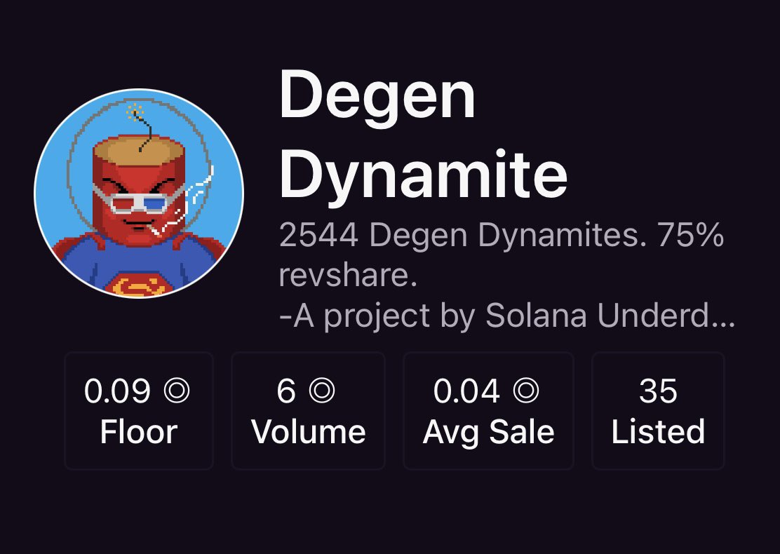 It’s not too late. 
There are still a few Degens out there!🧨💥

#solana #solananft #degennft #degenmint #solnft #freemint #soldegen #pixelnft #stakingnft #profitnft #nftmoney #degen #degenplay #nftwin #freenfts